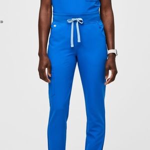 Figs Zamora High Waisted Jogger Scrub Pants - XS Petite / Royal Blue